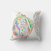 魚カラフルの両面枕 クッション (正面)