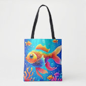 魚カラフルの水族館 トートバッグ (正面)