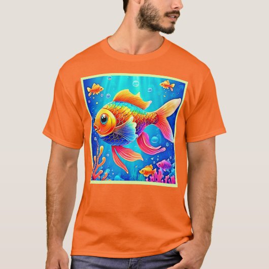 魚カラフルの水族館 Tシャツ (正面)