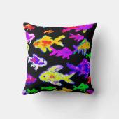 魚カラフルの絵画技買。今すぐ クッション (裏面)