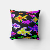 魚カラフルの絵画技買。今すぐ クッション (正面)
