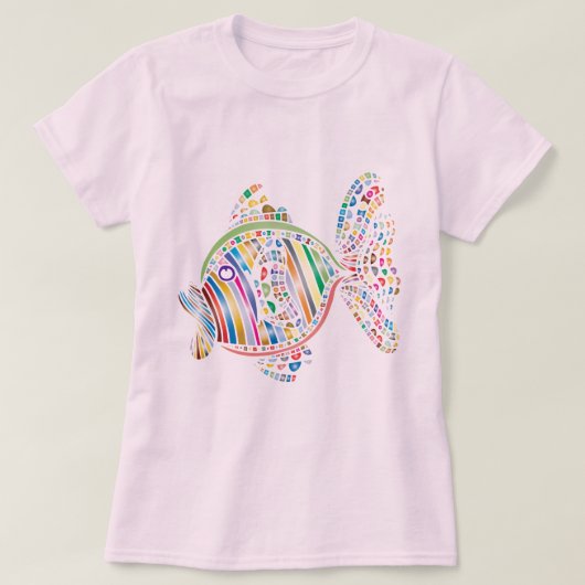 魚カラフルのTシャツ Tシャツ (デザイン正面)