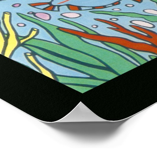 魚カラフルは飾る ポスター (角)