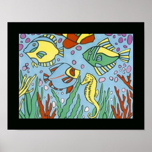 魚カラフルは飾る ポスター (正面)