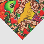 魚カラフルデザインティッシュペーパー 薄葉紙 (詳細)