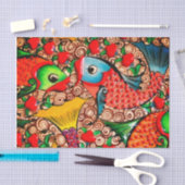 魚カラフルデザインティッシュペーパー 薄葉紙 (クラフト)