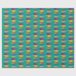 魚カラフル包ファンシー包紙 ラッピングペーパー