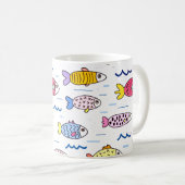 魚カラフル学校 コーヒーマグカップ (正面右)