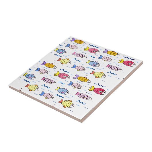魚カラフル学校 タイル (側面)