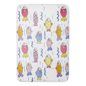 魚カラフル学校 バスマット (正面縦)