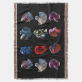 魚カラフル投げ毛布 スローブランケット (正面縦)