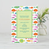 魚カラフル招待状 招待状 (スタンド正面)