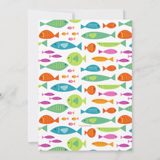魚カラフル招待状 招待状 (裏面)