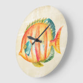 魚カラフル水槽 ラージ壁時計 (傾斜)