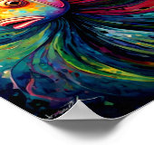 魚カラフル絵を描のポスター ポスター (角)