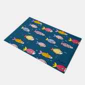 魚カラフル群 ドアマット (アングル)