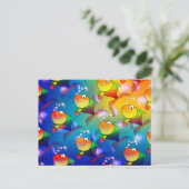 魚カラフル葉書 ポストカード (スタンド正面)