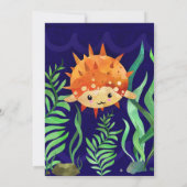 魚カラフル誕生日招待状 招待状 (裏面)