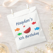 魚カラフル誕生日 フェイバーバッグ (クリップ留めされた状態)