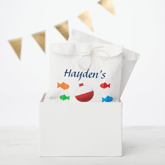 魚カラフル誕生日 フェイバーバッグ (パーティー)