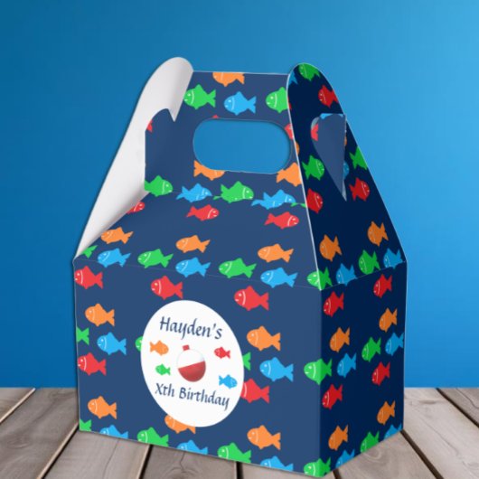 魚カラフル誕生日 フェイバーボックス