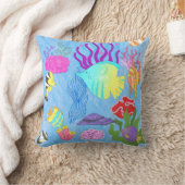 魚カラフル類 クッション (ブランケット)