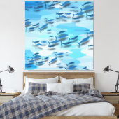 魚カラフル キャンバスプリント (インサイチュ (寝室))
