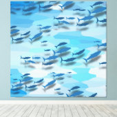 魚カラフル キャンバスプリント (インサイチュ (ウッドフロア))