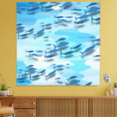 魚カラフル キャンバスプリント (インサイチュ (リビング))