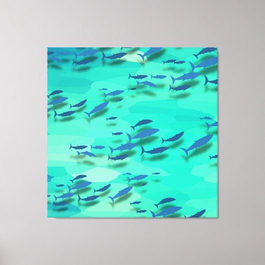 魚カラフル キャンバスプリント (正面)