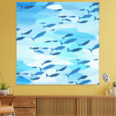 魚カラフル キャンバスプリント (インサイチュ (リビング))