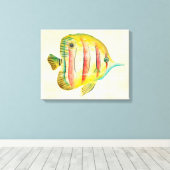 魚カラフル キャンバスプリント (インサイチュ (ウッドフロア))