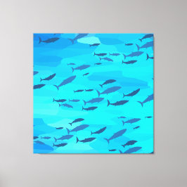 魚カラフル キャンバスプリント