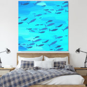 魚カラフル キャンバスプリント (インサイチュ (寝室))