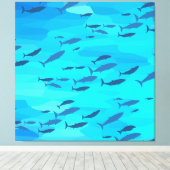 魚カラフル キャンバスプリント (インサイチュ (ウッドフロア))