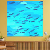 魚カラフル キャンバスプリント (インサイチュ (リビング))