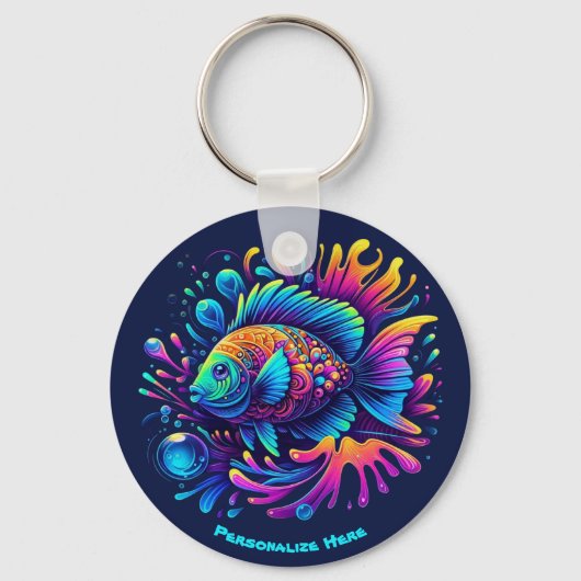 魚カラフル キーホルダー (裏面)