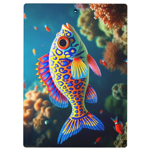 魚カラフル クリップボード (裏面)