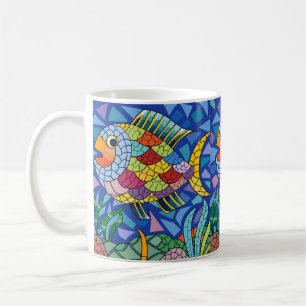 魚カラフル コーヒーマグカップ