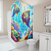 魚カラフル シャワーカーテン (インサイチュ)
