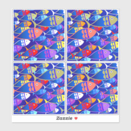 魚カラフル シール