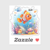 魚カラフル シール (シート)