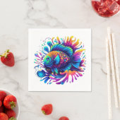 魚カラフル スタンダードカクテルナプキン (インサイチュ)