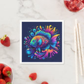 魚カラフル スタンダードカクテルナプキン (インサイチュ)