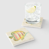 魚カラフル ストーンコースター (横)