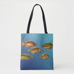 魚カラフル トートバッグ
