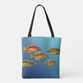 魚カラフル トートバッグ (裏面)