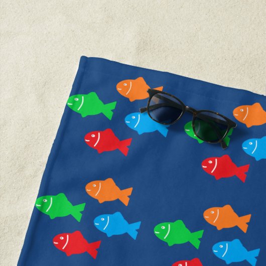 魚カラフル ビーチタオル (インサイチュ)