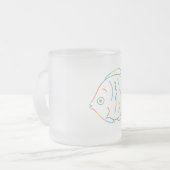 魚カラフル フロストグラスマグカップ (正面左)