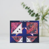 魚カラフル ポストカード (スタンド正面)